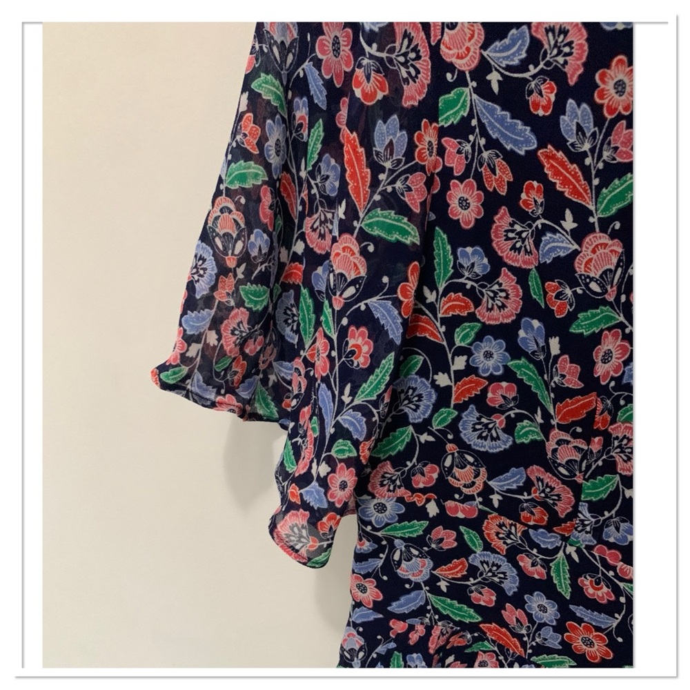 Boden Veronica Maxi Dress French Navy Trailing Posy Red Size 6 - Picture 4 of 13